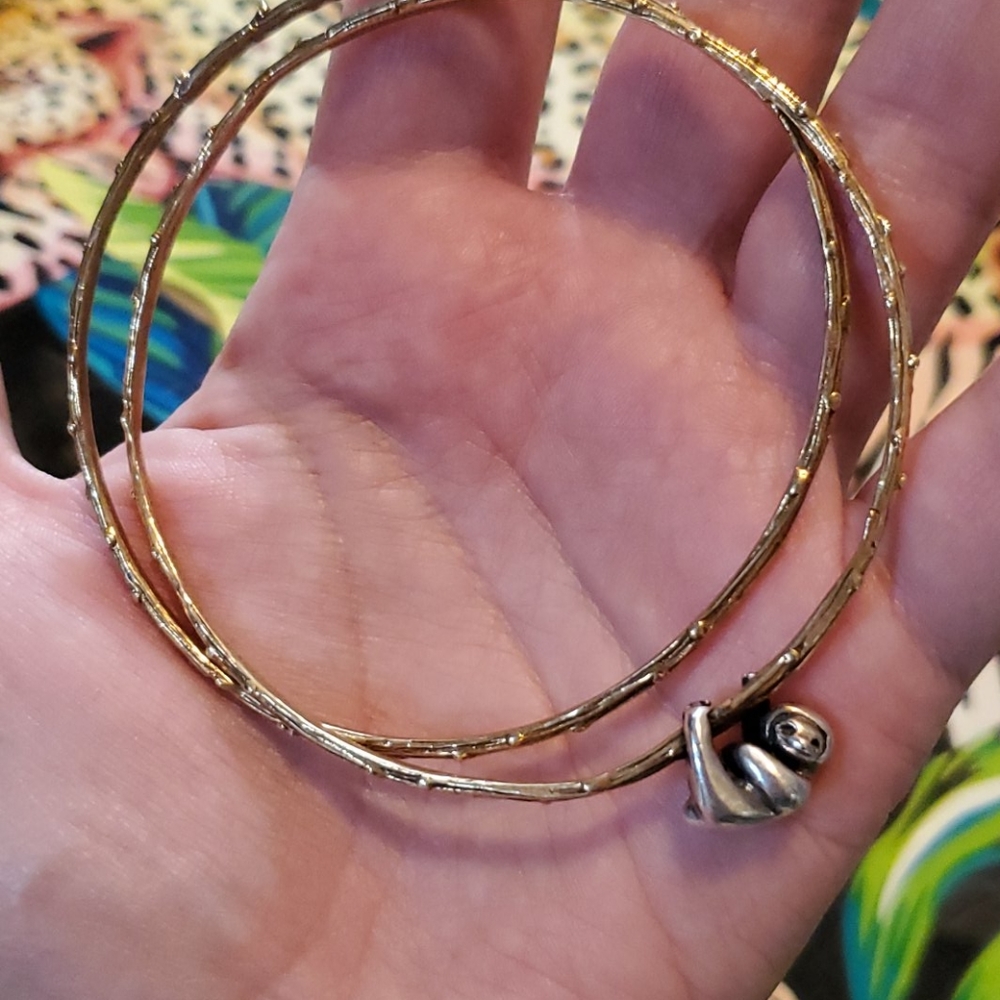 Handcrafted Sloth Bangle - Picture 1 of 4